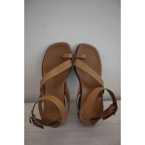 Naturalizer Women's Sz 8.5M Saddle Tan Leather Birch Ankle Strap Sandals - Picture 10 of 12